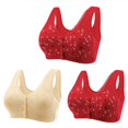thumbnail image 2 of ylioge 3 Pack Womens Front Closure Bras Plus Size M-7X Wireless Push Up Full-Coverage Underwear Comfortable Multipack Support Bralettes, 2 of 6