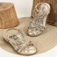 thumbnail image 4 of BOBOGOJP Girls Dress Shoes Girls Glitter Beach Shoes Shoes Flat Summer Shoes Glitter Shoes Boho Comfortable Sandals with Rhinestones Glitter Shoes Gold for 13, 4 of 4