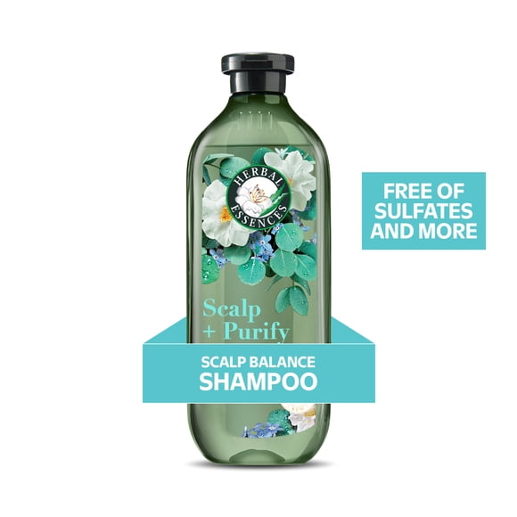 Herbal Essences Scalp + Purify Shampoo, Cleanses The Scalp for Soft Hair, Eucalyptus, Sulfate-Free, 400 mL