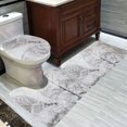 thumbnail image 4 of Coofit 3PCS Bath Rug Set Vintage Print Decorative Non-slip Toilet Rug Toilet Lid Cover, 4 of 5