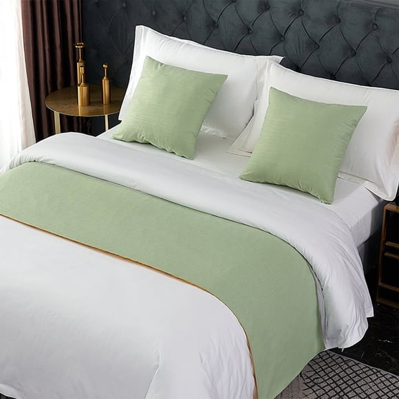 Bed Runner Towel, European Hotel Style, Decorative Bed Cover, Elegant Bed Tail Accent for Home Bedroom Decor, Green