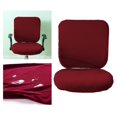 thumbnail image 4 of Baohd Computer Chair Cover Swivel Chair Cover Rotating for Chair Wine Red Backrest + Cushion Cover 1Set, 4 of 6