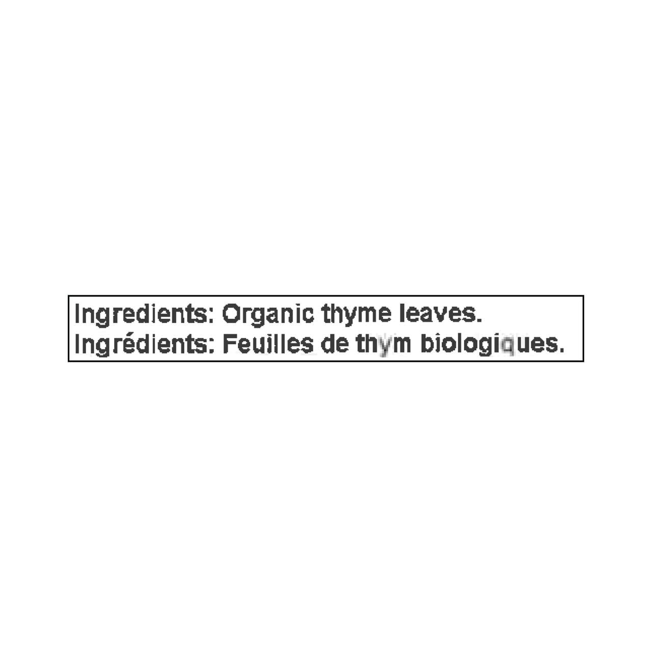 Feuilles de thym biologique Great Value