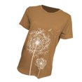 thumbnail image 1 of Becaristey T-shirts à Col Rond pour Femmes Manches Courtes Style Simple T-shirts Imprimé Floral Vêtements Accessoire de Mode Tenue Quotidienne Kaki TG, 1 of 6