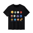 thumbnail image 1 of GDREDA T-Shirt à Paillettes Réversibles pour Garçons, Tout-Petits et Enfants, Été, Imprimé Planète, Garçons Filles, Décontracté, Col Rond, Manches Courtes, T-Shirt, Hauts, Noir, 10-11 Ans, 1 of 5