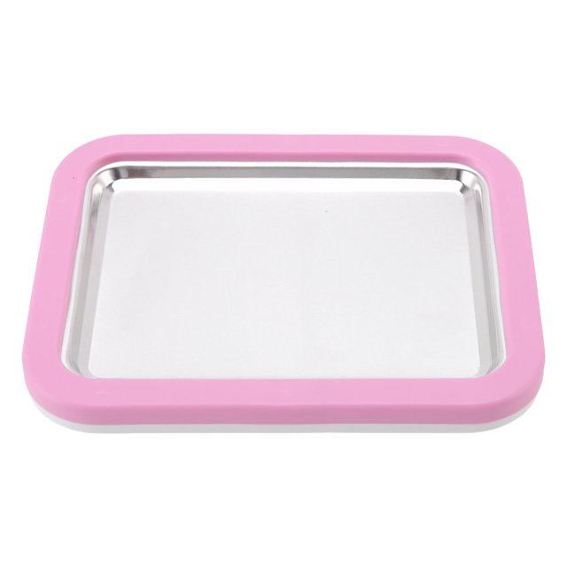 Machine à Crème Glacée Roulée en Acier Inoxydable, Machine à Crème Glacée Roulée Machine à Crème Glacée avec Pelle en Plastique Plaque Froide Machine à Rouleaux de Crème Glacée Machine à Yogourt Glacé Type Pierre