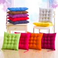 thumbnail image 2 of Soft Thicken Pad Chair Cushion Tie on Seat Dining Room Kitchen Office Decor(Wine Red), 2 of 9