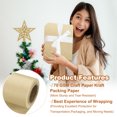 thumbnail image 3 of Uxcell 1 pack Wrapping Paper, Craft Paper Packing Paper 20" x 300"(25') Brown, 3 of 7