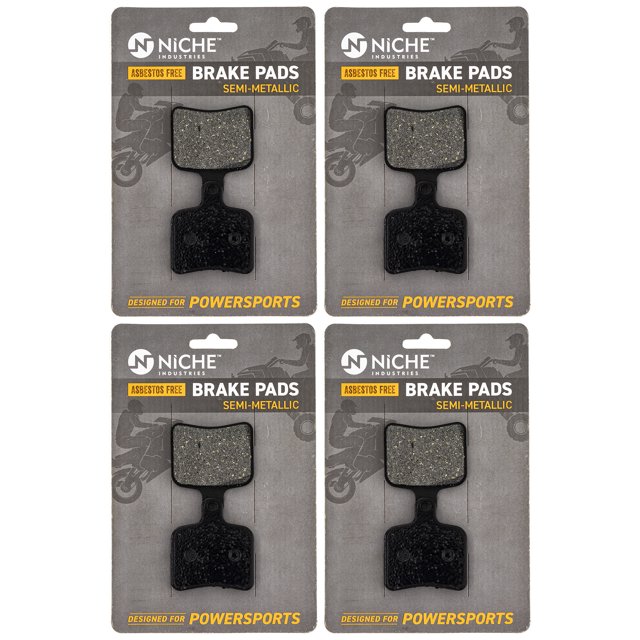 Niche Rear Brake Pad for Polaris RMK 800 Semi-Metallic Snowmobile 4 Pack 519-KPA2633D