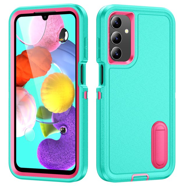 for Samsung Galaxy A15 Case, Samsung Galaxy A15 Phone Case with Built in Kickstand, Shockproof/Dustproof/Drop Proof Heavy Duty Military-Grade Rugged Protective Cover for Samsung Galaxy A15,Green
