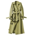 thumbnail image 1 of Soki Women's Long Double-Breasted Trench Coat Fall Winter Jacket with Belt, 1 of 5