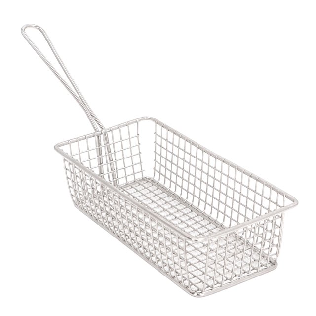 Deep Fryer Basket with Long Handle, Easy to Clean Deep Fried Drain Basket for Kitchen Restaurant Home Commercial Use