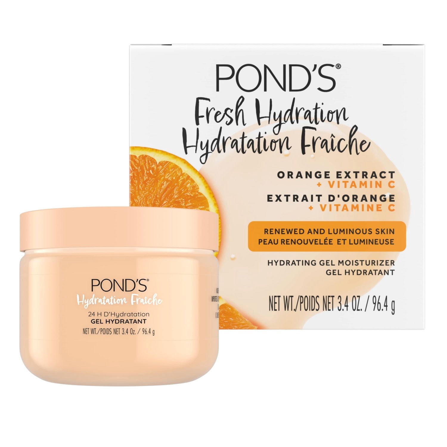 POND’S Orange Extract & Vitamin C Gel Face Moisturizer For Renewed and Luminous Skin