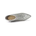 thumbnail image 4 of Unique Bargains Women's Clear Block Heel Glitter Ankle Booties, 4 of 8