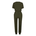 thumbnail image 5 of Timegard Ensembles 2 Pcs pour Femmes Été T-Shirts à Manches Courtes et Pantalons à Cordon avec Poches Ensembles Décontractés Confortables, 5 of 5