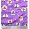 thumbnail image 1 of Soimoi Rayon Fabric Gift Box,Car & Santa Christmas Decor Fabric Printed Yard 56 Inch Wide, 1 of 3
