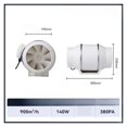 thumbnail image 2 of Conduit Rond 3 Pouces 4 Pouces 5 Pouces 6 Pouces 8 Pouces Ventilateur d'Extraction de ventilation Cuisine Ménage Ventilateur Extracteur Salle de Bain Ventilateur d'Extraction, Haute Performance, 2 of 7