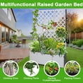 thumbnail image 4 of Edtara Raised Metal Garden Box With Horizontal Grid Trellis, Built-In Privacy Screen and Drainage Holes, Ideal Planter for Outdoor Climbing Flowers, Vegetables and Vines, 4 of 8