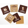 thumbnail image 2 of Inkdotpot Set of 6 Drink Coasters DecorativeNon,SlipCork Base4-inch Square PrintedCoastersEasy Clean- Coffee Quote, 2 of 8