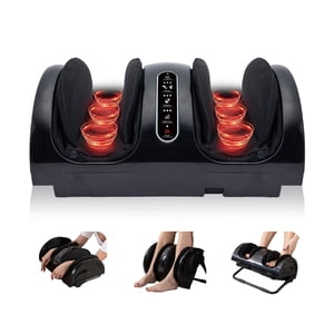 Snailax Machine de massage du pied avec la chaleur, Kneading Rolling Foot Calf Massager, Shiatsu Leg Massaire, Cadeaux de jour Pères
