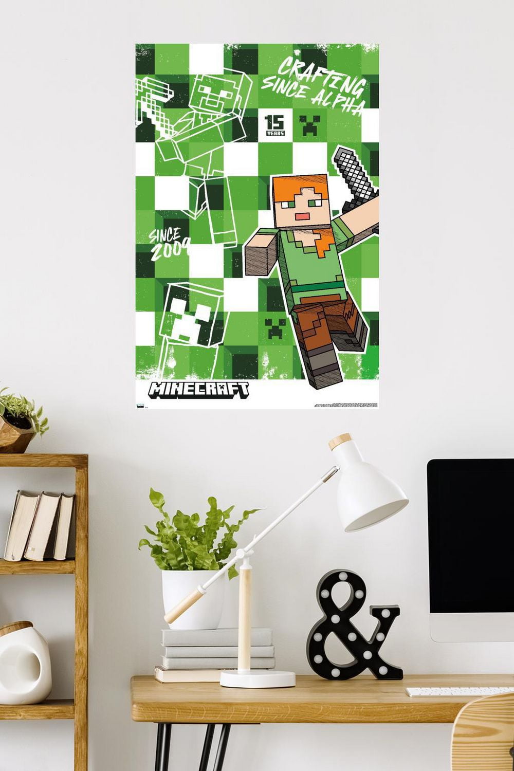 Minecraft: 15th Anniversary - Crafting Since Alpha Wall Poster, 22.375" x 34"