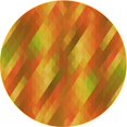 thumbnail image 1 of Ahgly Company Tapis d'Intérieur Ronds Transitionnels Lavables à la Machine Orange Rouge Orange, 4 Pieds Rond, 1 of 7