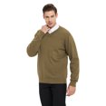 thumbnail image 3 of TOPTIE Mens Cotton Long Sleeve Sweatershirt V-Neck Basic Designed, 3 of 8