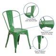 thumbnail image 2 of Green Metal Indoor-Outdoor Stackable Chair, 2 of 9