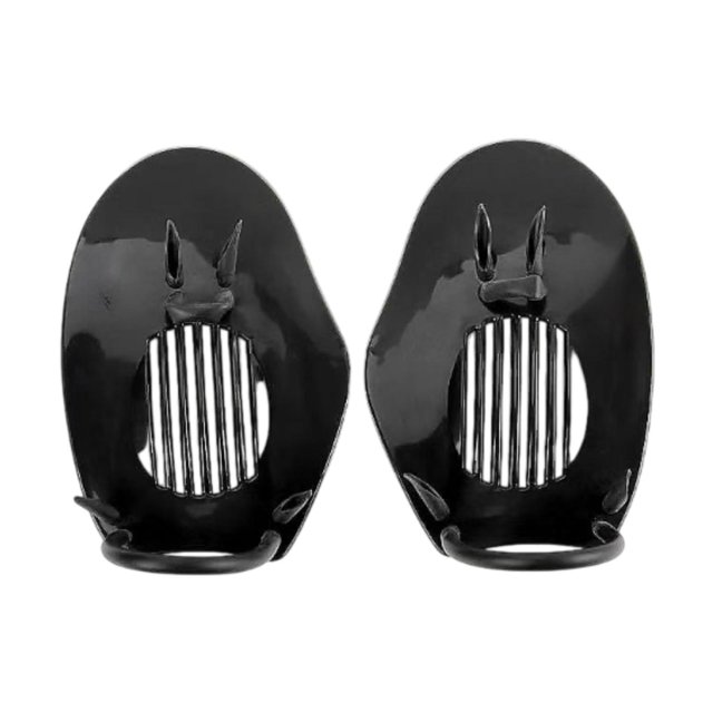 Lipstore Hand Paddles for Swimming Adjustable Practical Swim Paddles for Lap Swimming Black