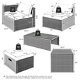 thumbnail image 3 of Costway Ensemble de Mobilier de Terrasse en Rotin 8 Pcs Housse de Rangement Imperméable Blanc Cassé, 3 of 10