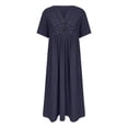 thumbnail image 5 of Mefallenssiah Robe Longue Moulante Aguichant Imprimée Mode pour Femmes à Manches Courtes à Col en V, 5 of 5