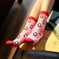 thumbnail image 1 of Red Socks Women Fun Socks Cute Penguin Animal Fun Novelty Cotton Gift, 1 of 3