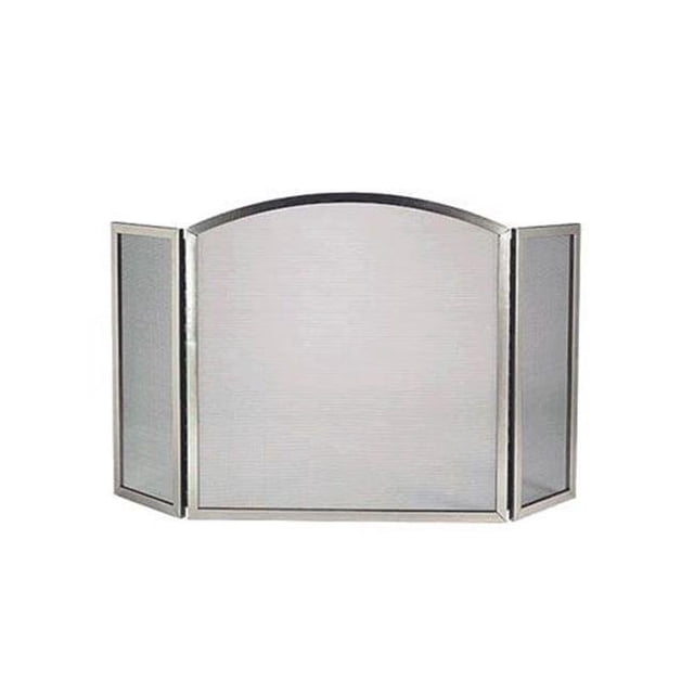 Dagan S702 Écran Central Arqué à 3 Volets, Nickel Satiné
