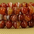thumbnail image 3 of Bracelet en Perles Extensible 10 mm en Agate de Rêve Rouge Naturelle, Véritables Pierres Précieuses Semi-Précieuses, Guérison, 7 Pouces Unisexe, 3 of 3