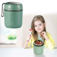 thumbnail image 1 of Oleegame 1PC Kids Snack Boxes For School Stainless Insulated Lunch Box With Breakfast Porridge Cup Small Rice Bucket Soup Cup Soup Pot Pot Stew Pot Soup Box Suitable For Children And Adults Green, 1 of 9
