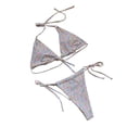 thumbnail image 2 of DPTALR Women Sexy Solid And Printed Swimwear Bikini Split Swimsuit Set, 2 of 5