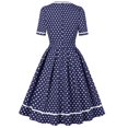 thumbnail image 3 of Ovzne Robes Grande Taille pour Femmes aux Formes Robe d'Été pour Femme Unie Mode Décontractée à Manches Trois-Quarts Col Rabattu Robe Grande Taille à Manches Courtes Imprimée Liquidation, 3 of 6