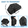thumbnail image 4 of Saddle 3-in-1 Bicycle Bag Reflective Bike Saddle Bag Waterproof Bike Rear Rack Bag with Shoulder Strap, 4 of 7