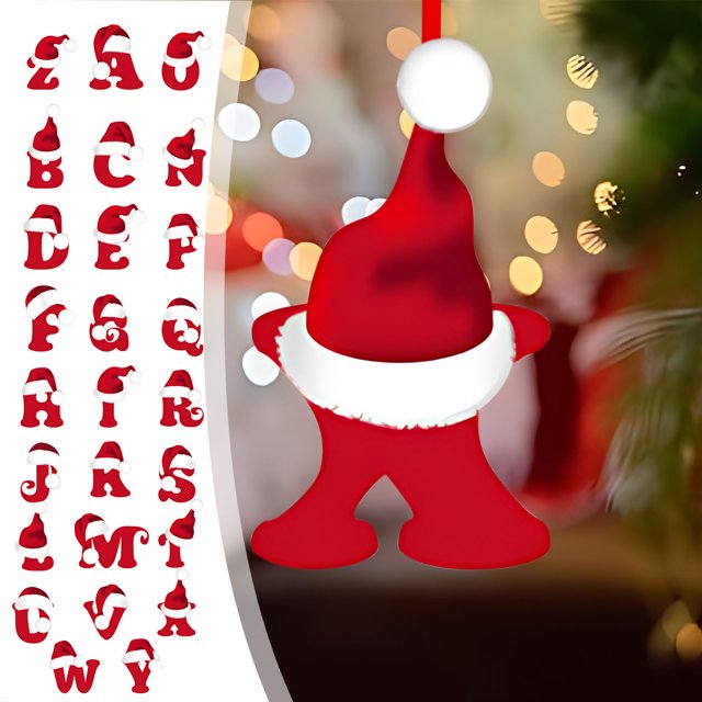 LSLJS Christmas Ornaments Acrylic Christmas 26 Letter Decorated Christmas Tree Hanging Decorated Home Decoration Pendants Christmas Hanging Decorations