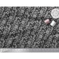 thumbnail image 3 of Soimoi Modal Satin Fabric Leaves & Floral Block Decor Fabric Printed Yard 42 Inch Wide, 3 of 3