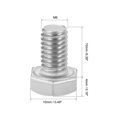 thumbnail image 2 of Uxcell M6x10mm Hex Screw Bolt 304 Stainless Steel 10 Pack, 2 of 3