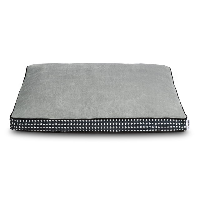 Vibrant Life Deluxe Gusset Pet Bed, Black Ikat