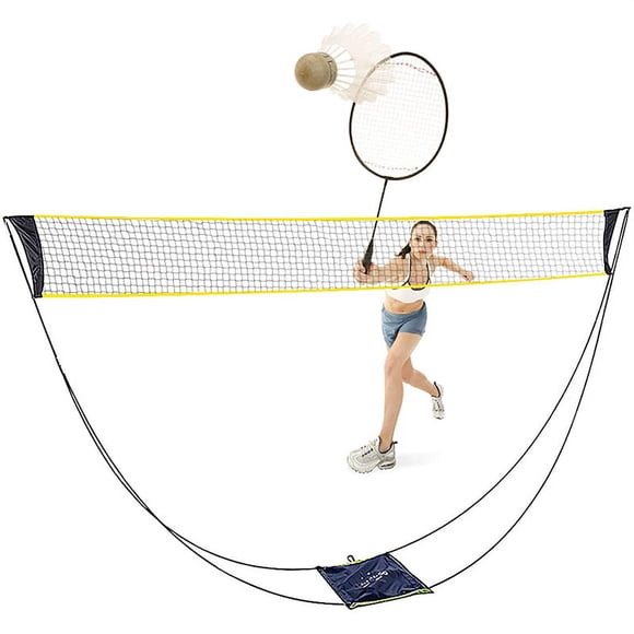 Portable badminton net set with stand carry bag, volleyball net for outdoor indoor beach sports