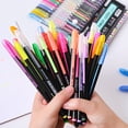 thumbnail image 3 of Graflsoa 18-Color Sparkling Gel Marker Set with Fluorescent Highlights, Perfect for Creative Drawing and Gifting, 6107 Series, 3 of 6