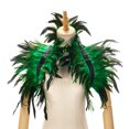 thumbnail image 4 of Fortune Cape Gothique à Plumes pour Femmes Halloween Cosplay Fête Châle à Lacets Boléro, 4 of 8
