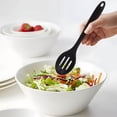 thumbnail image 5 of Silicone Kitchen Ladle Spoon with Strainer - Long Handle Soup Skimmer with Hook - Heat Resistant Nonstick Cooking Utensil for Ramen Noodles Rice Pasta - Dishwasher Safe Slotted Serving Spoon, 5 of 5