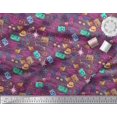 thumbnail image 3 of Soimoi Modal Satin Fabric Camera,Hat & Briefcase Travel Print Fabric by The Yard 42 Inch Wide, 3 of 4