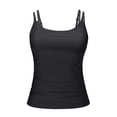 thumbnail image 5 of Women's Tankini Swim Top - High Neck with Ruched Midsection - Double Straps & Removable Pads (S-XXL), 5 of 5