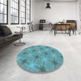 thumbnail image 4 of Ahgly Company Tapis d'Intérieur Lavable en Machine Carré Vert Mer Profonde, 5 Pieds Carré, 4 of 7