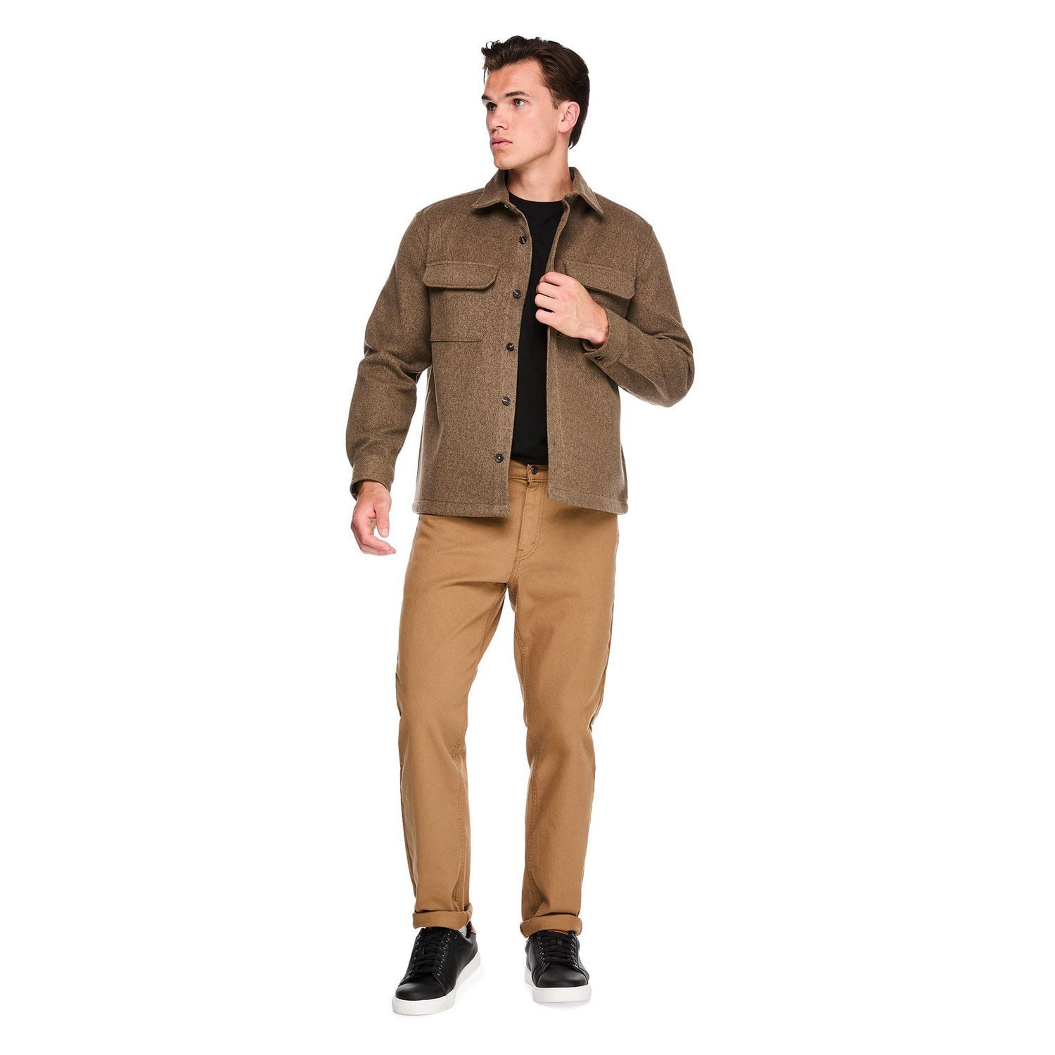 Chemise d’extérieur en flanelle brossée George pour hommes